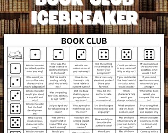 Book Club Discussion Questions | Icebreaker Game | Get to Know You Game | Discussion Prompts | Book Club Activity | Reading Groups | Books