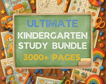Preschool, Pre-K & Kindergarten Mega Bundle | 3000 Pages of Printable Activities | Tracing, Alphabet, Numbers, Coloring, Dot-to-Dot And More