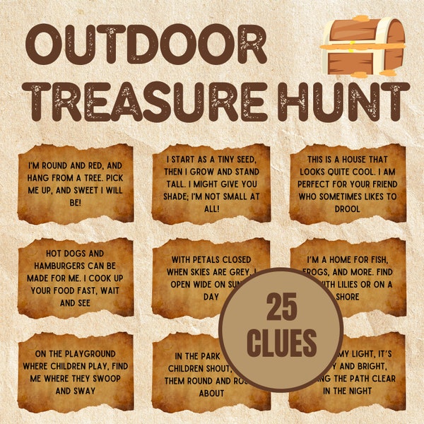 Outdoor Scavenger Hunt: Ultimate Backyard & Park Game for Families | Scavenger Hunt | Birthday Games | Printable Games | Outdoor Games