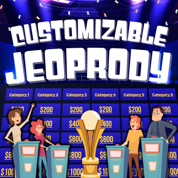 PowerPoint de Jeoprody personnalisable | Organisez votre propre jeu télévisé | Modèle Jeoprody | Jeu virtuel| Jeu de société | Jeu des Fêtes