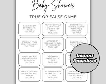 Baby Shower True Or False Game | Printable Baby Shower Games | Baby Words Game | Baby Scramble Games | Word Scramble Baby Shower Game