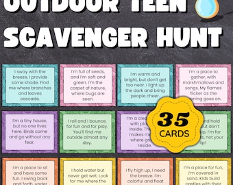 Ultimate Outdoor Scavenger Hunt Game for Teens and Tweens - Fun, Interactive, Customizable and Reusable PDF Download