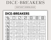 Dicebreakers: The Ultimate Icebreaker Game | Icebreaker Game | Printable Icebreaker | Office Party Game | Icebreak | Icebreakers Games