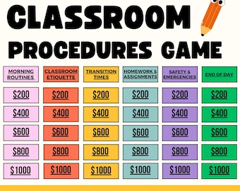 Welcome Back Game: Classroom Procedures & Routines | Customizable Activity | Back To School | Classroom Procedures | Classroom Routine