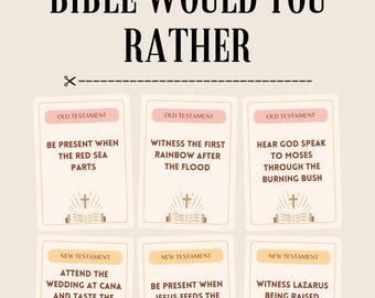 Bible-Themed Would You Rather Game | Old Testament vs. New Testament | Printable Fun for Families, Youth Groups, and Sunday School
