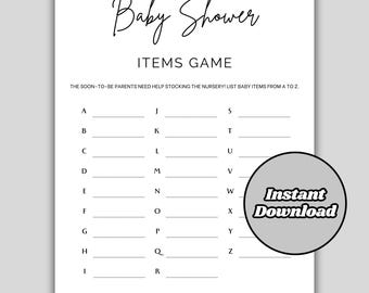 Baby Shower Items Game | Printable Baby Shower Games | Baby Words Game | Baby Scramble Games | Word Scramble Baby Shower Game