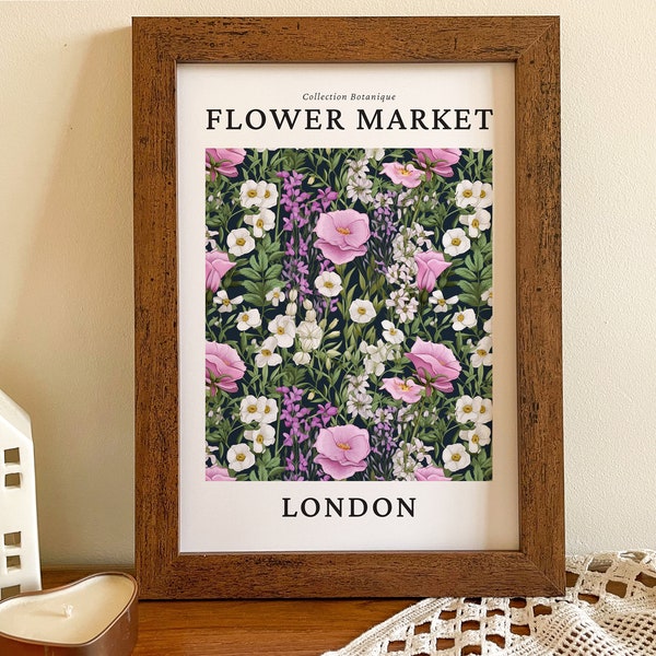 London Flower Market Print - Etsy