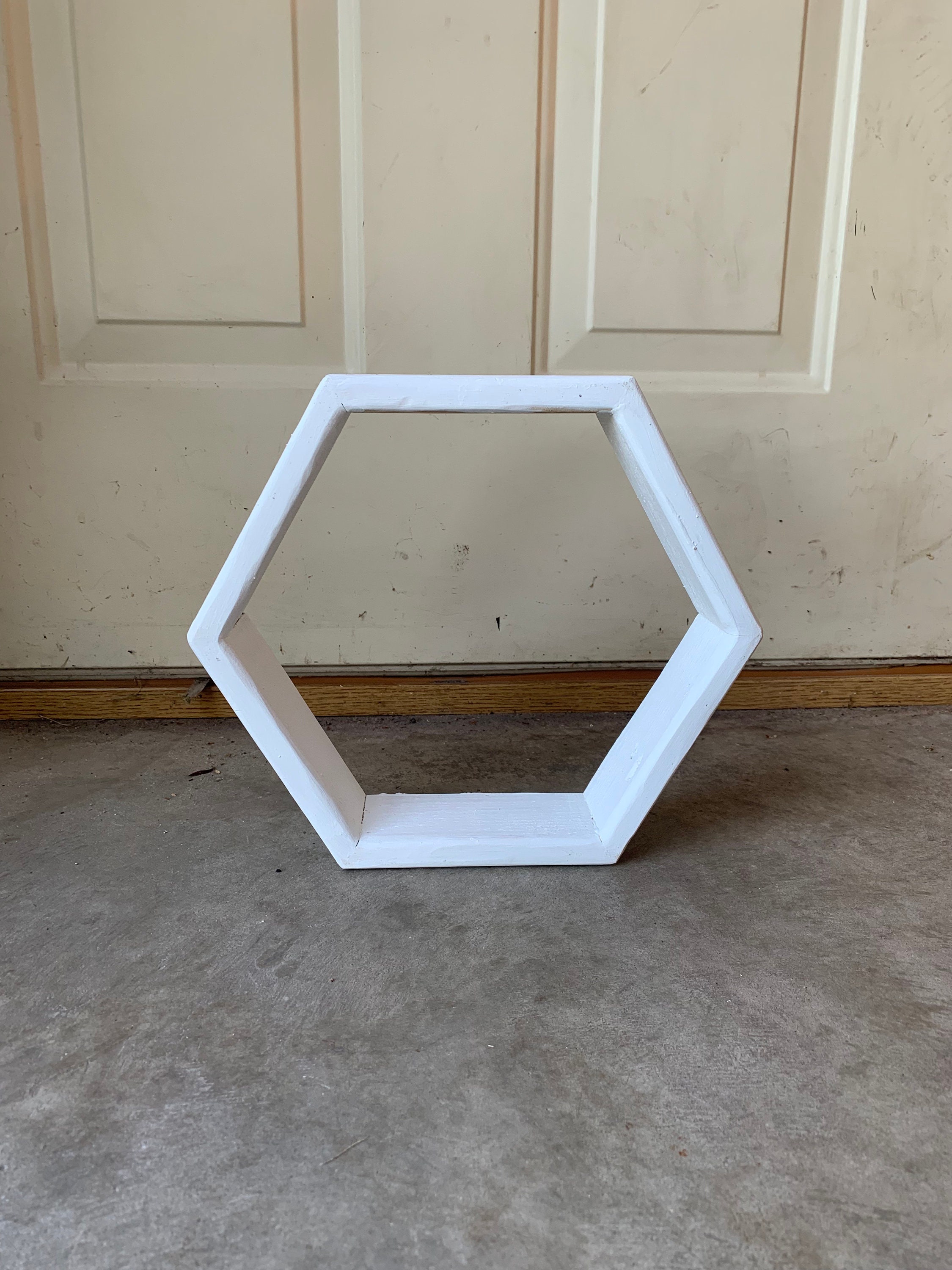 Hexagon floating shelf Etsy