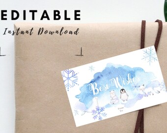 Bridal Shower Name Cards Place Cards Baby Shower Editable Watercolor Peach and gold cloudy stars Animals Tent Cards Birthday