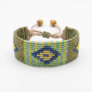 Multicolor Macrame Cuff Festival Custom | Statement Boho Bracelet Unisex Handmade | Made in Italy