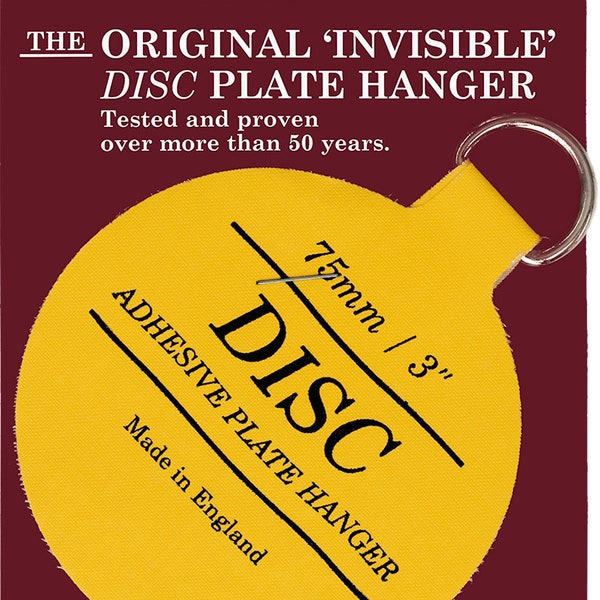 PLATE HANGER - Invisible Adhesive DISC | Select your mm size