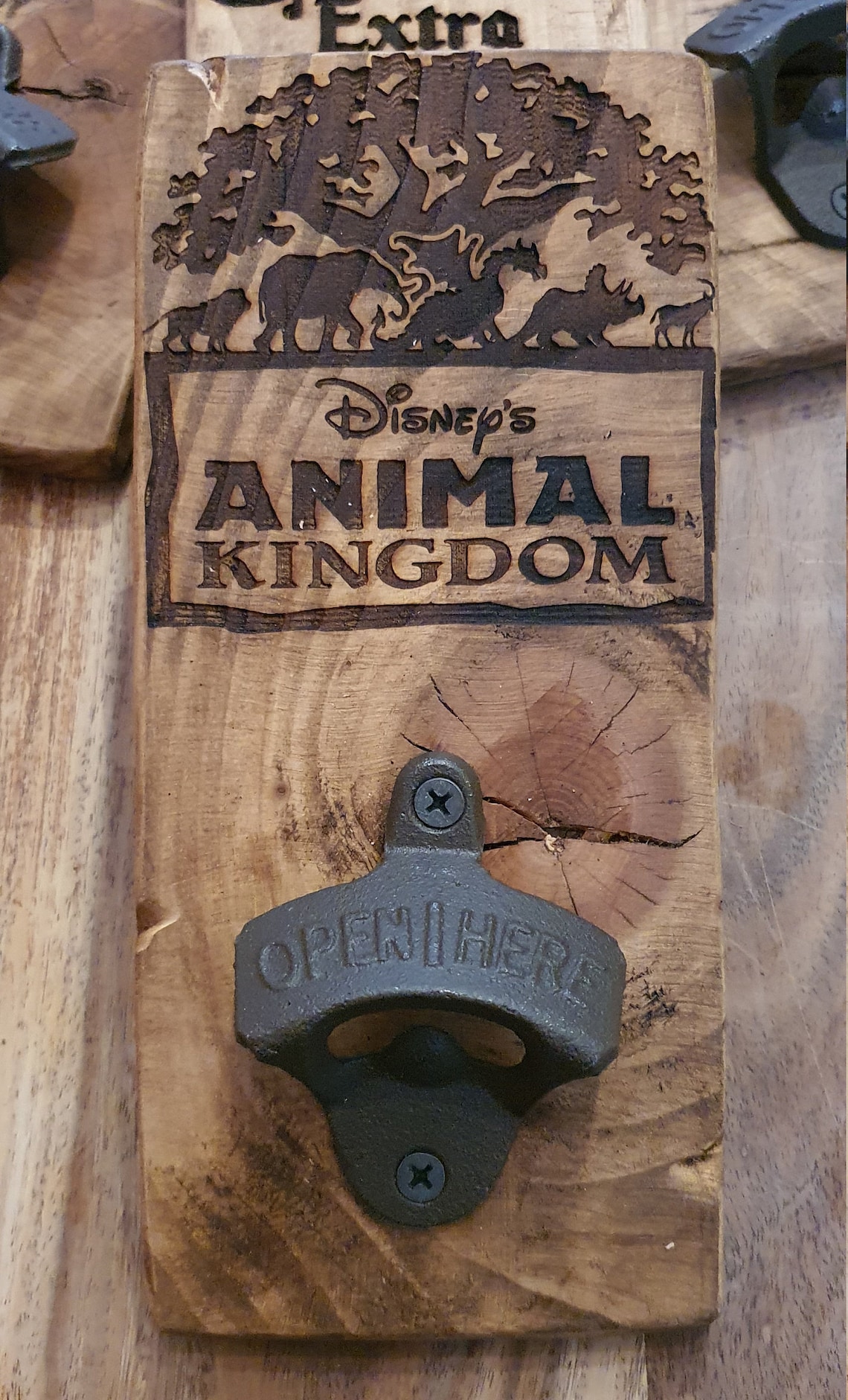 Disney s Animal Kingdom Wooden Bottle Opener Etsy