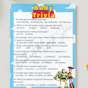 Baby Trivia | It&#39;s a Boy Story | Toy Story Baby Shower Game