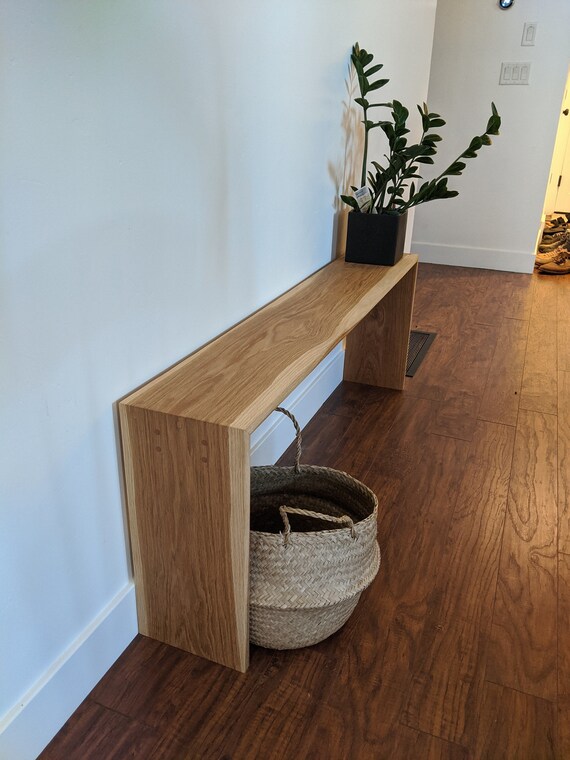 Waterfall Grain Hall Bench White Oak/hicory/walnut/maple Etsy