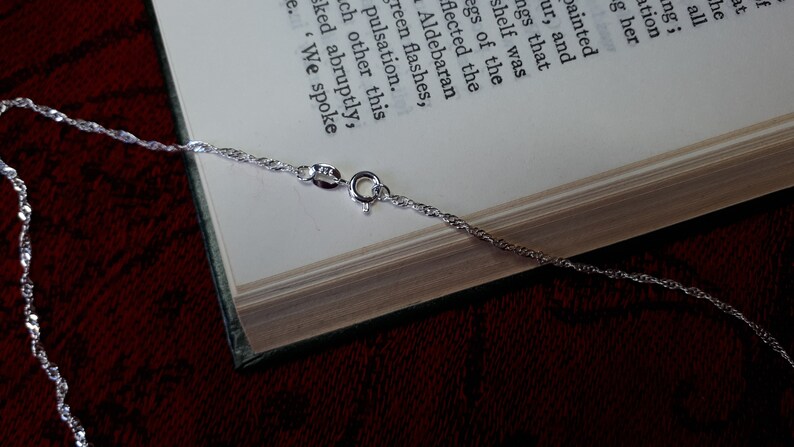 Handmade Unique Design Polymer Clay Silver Plated Chain Book Shaped Charm Necklace