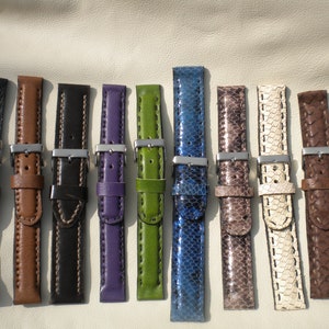 Handmade Leather Watch Bands Fun Colors Customize