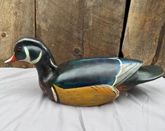 Hand carved Wood Duck Decoy