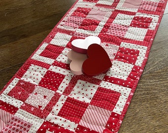 LOVE Quilted Table Runner