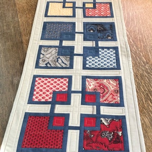 Quilted Four-Square Table Runner