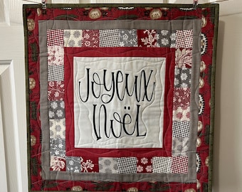 Quilted Joyeux Noel Wall Hanging