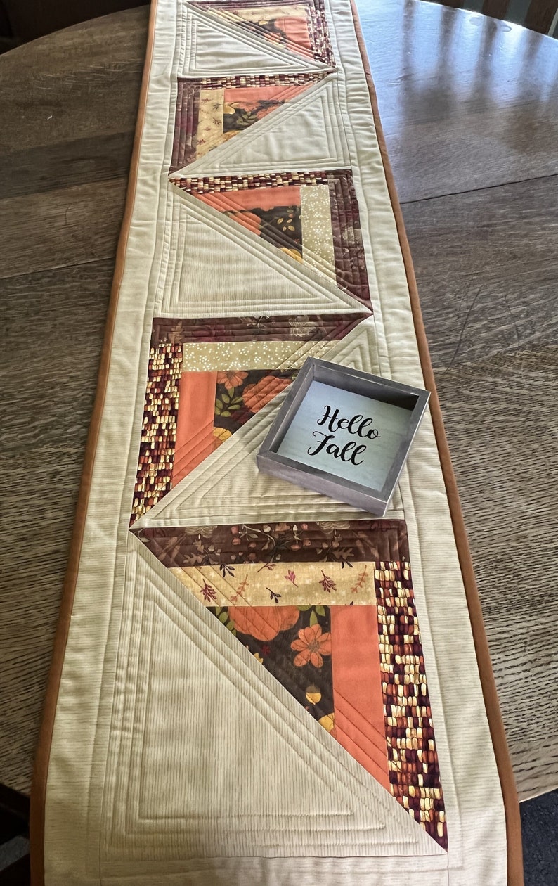 Triangle Table Runner Design Quilted Fall Triangles Table Runner - Etsy