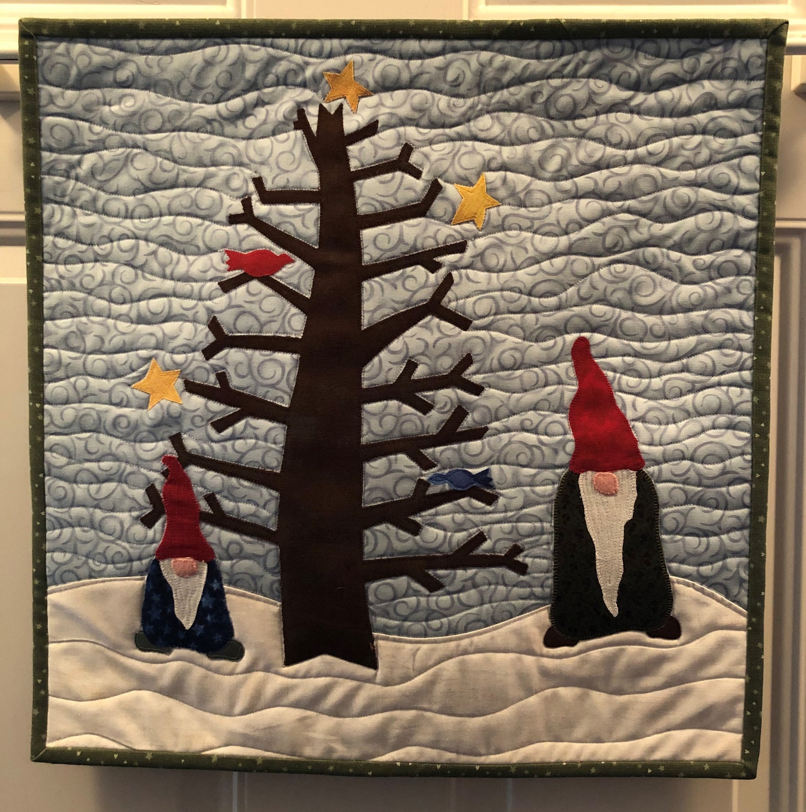 Quilted Gnome Winter Wall Hanging Etsy