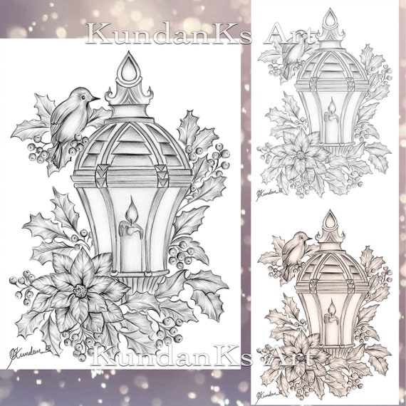 Drawings To Paint & Colour Christmas - Print Design 013