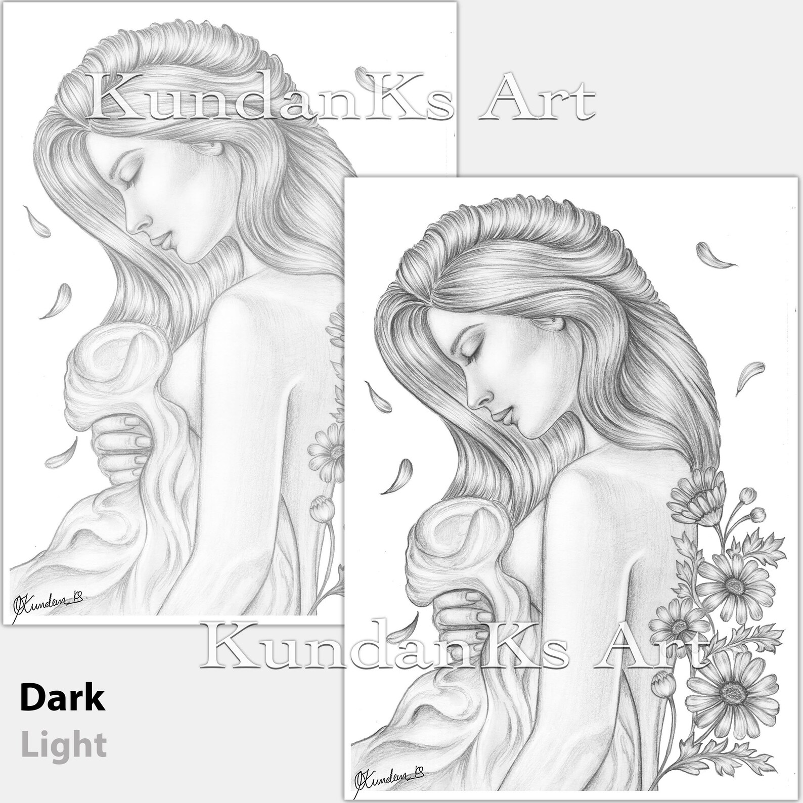 Serene Printable Coloring Book by Kundan Adult Coloring Etsy