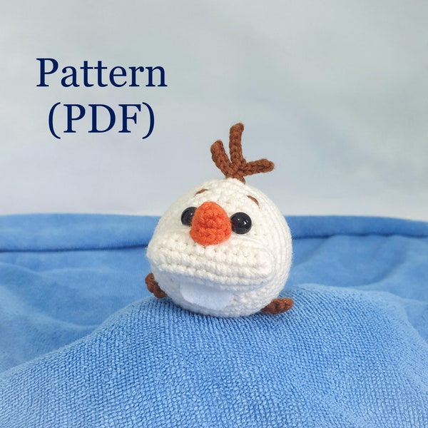 CROCHET PATTERN - Olaf Tsum Tsum Amigurumi Pattern - English PDF