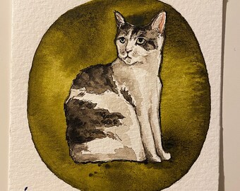 PET Cat Mini Original Painting