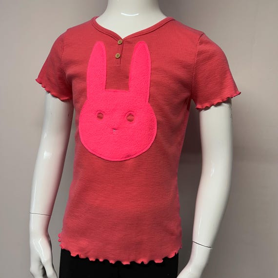 Maglietta per bambini in cotone riciclato con orlo a lattuga e