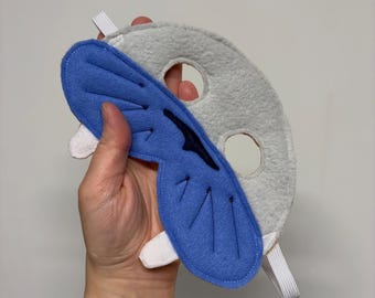 Masque de morse écologique pour enfants - Bleu pervenche et gris clair