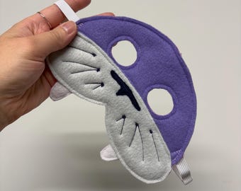 Masque de morse écologique pour enfants - Gris clair et lavande