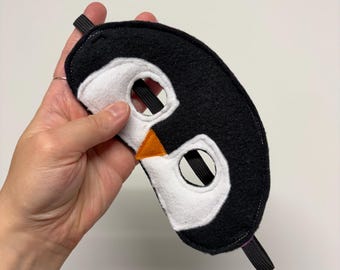 Masque pingouin écologique pour enfants - Noir et blanc