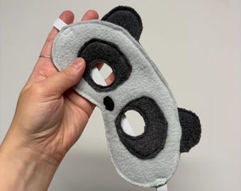 Masque panda écologique pour enfants - Gris foncé et gris clair