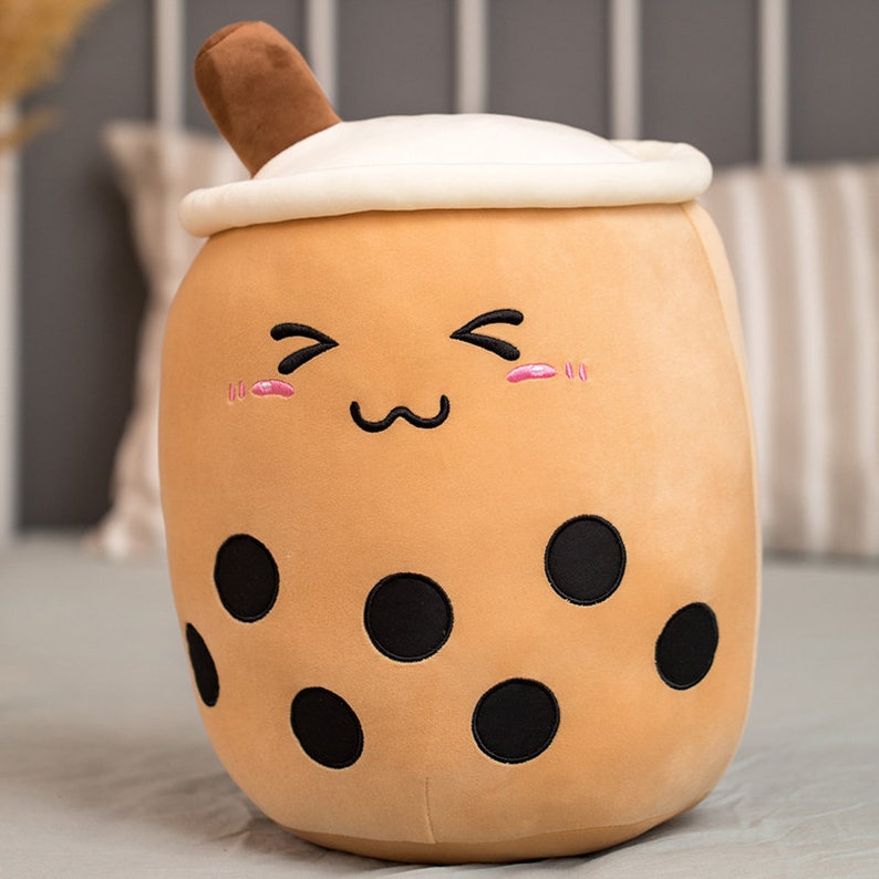 Boba Tea Plush Bubble Drink Shaped Stuffed Animal Plushie | Etsy