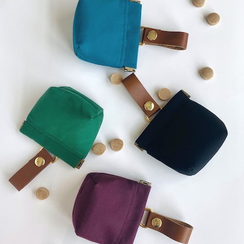 Dog Treat Pouch Attach to Leash or Pocket Loop Solid Color Etsy