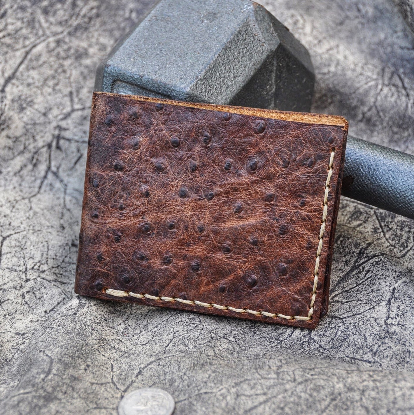 Sustainable leather recycled wallet handmade wallet Etsy