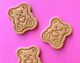 Teddy bear dog treats, peanut butter dog treats, dog party favors, gourmet dog treats, all natural dog treats healthy