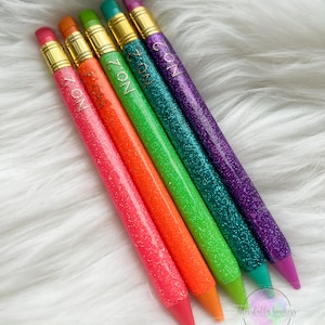 Glitter Mechanical Pencils | Back to School | Student | Teacher gift idea | Refillable Pencil Set | End of School Gift | Office | Kids Gift
