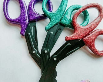 Personalized Glitter Bandage Scissors: Stainless Steel Trauma Shears