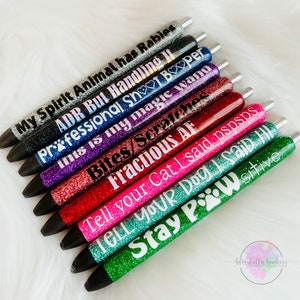 Custom Glitter Pen Veterinary Pun Papermate Inkjoy Refillable Nurse Vet Tech Vet Receptionist Appreciation Gift Idea for her Vet Assistant