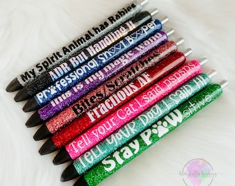 Veterinary Pun Glitter Pen: Refillable InkJoy, Vet Tech Gift