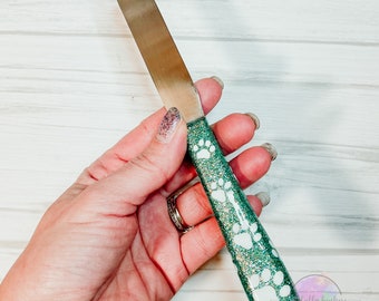 Personalized Glitter Pharmacy Spatula: Stainless Steel Medical Pill Counter