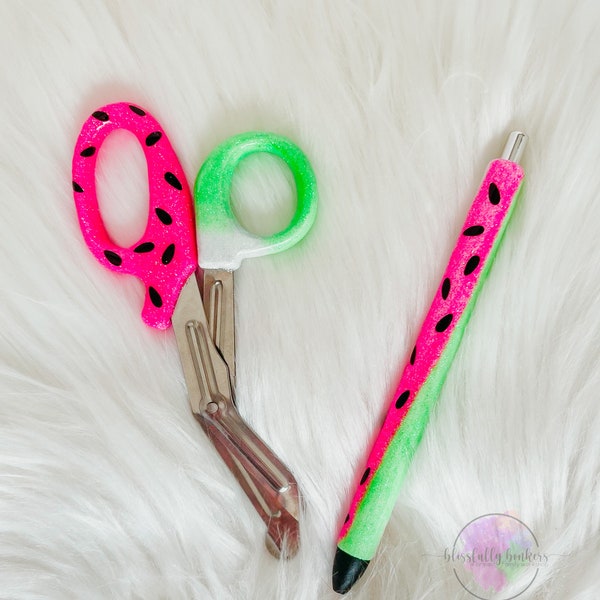 Bandage Scissors | Trauma Shears |Vet | Nurse | EMT | Doctor | Hospital Medical School Graduation Gift |Watermelon|Labor and Delivery