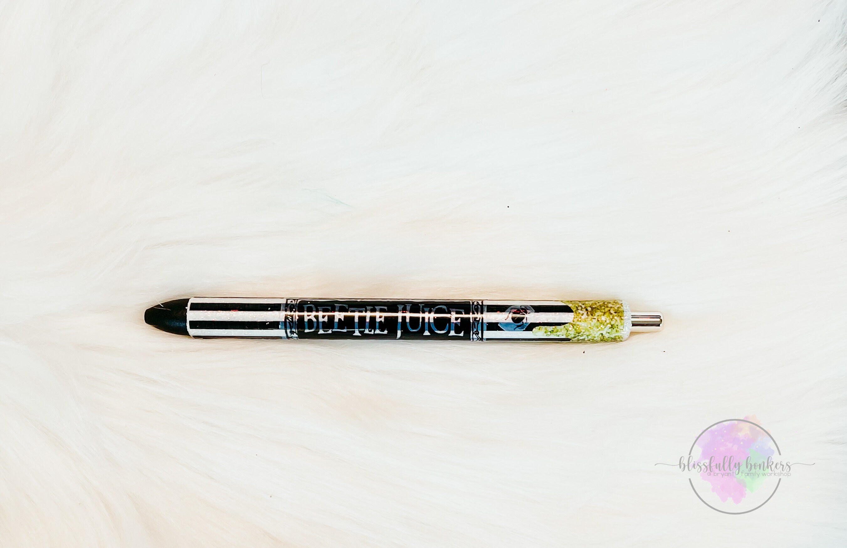 Beetlejuice Glitter Pens Refillable Pens Customized Pens Etsy