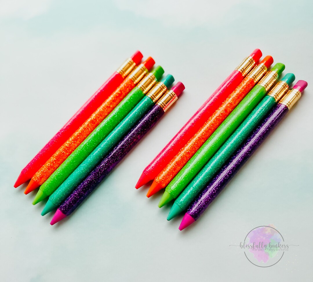 Custom Glitter Mechanical Pencils Refillable Pencil Custom Pencil Set