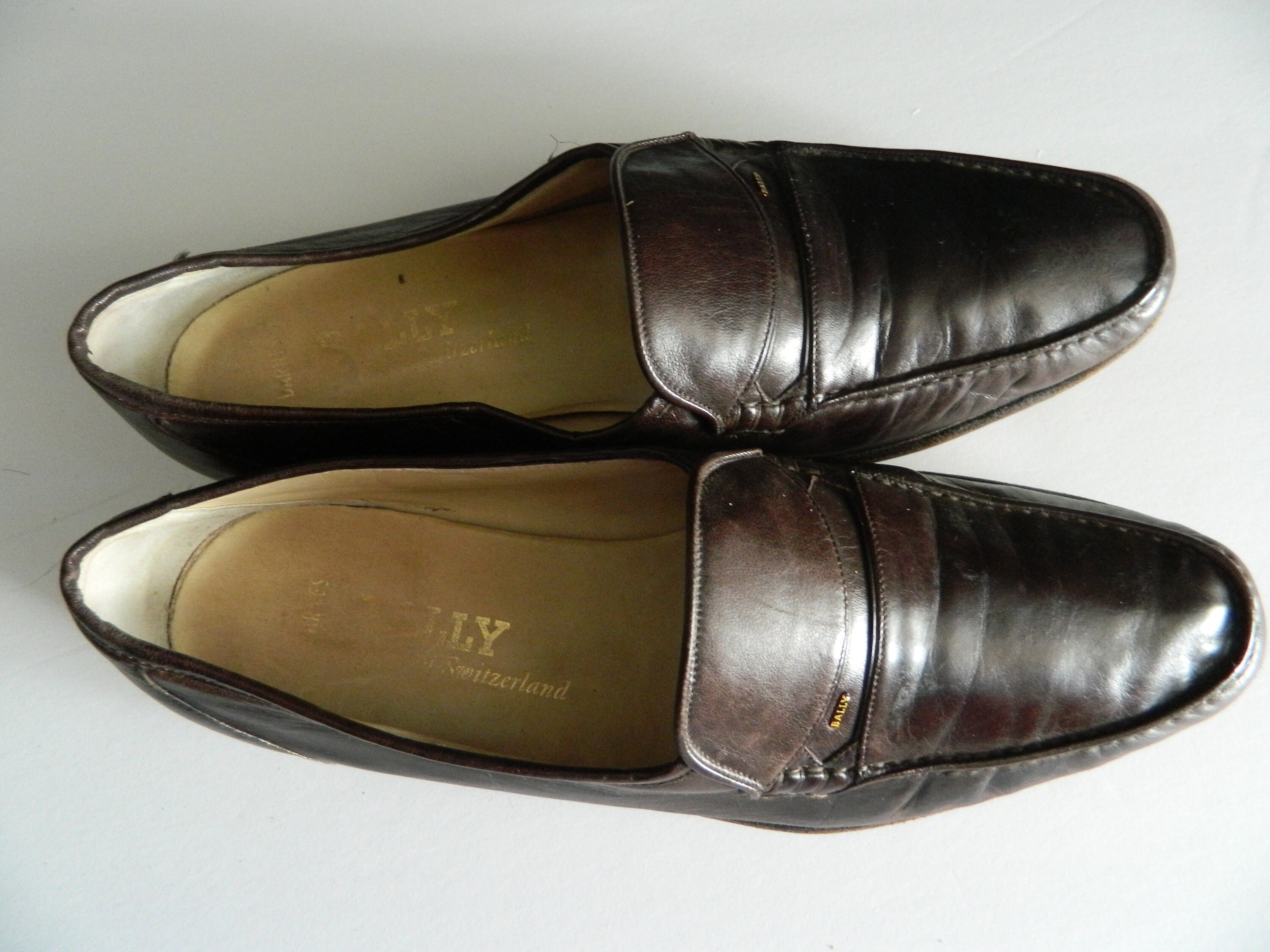 Vintage BALLY of SWITZERLAND Dark Brown Slip on Parawet Classic