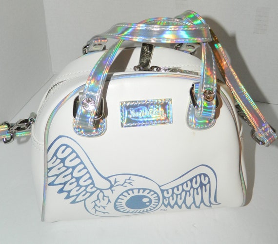 Vintage VON DUTCH Holographic Small Bowling Bag w… - image 1