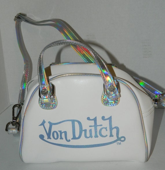 Vintage VON DUTCH Holographic Small Bowling Bag w… - image 2